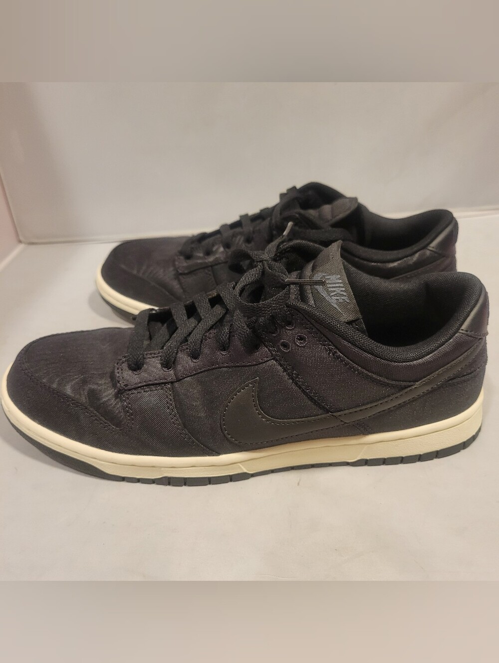 NIKE DUNK LOW BLACK CANVAS WHITE SOLE SNEAKERS SHOES MENS DV7211 001 SZ 11